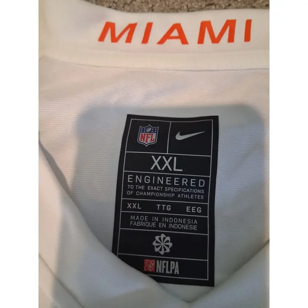 Nike Tua Tagovailoa Miami Dolphins White Vapor FUSE Jersey Men's Size XXL 2XL